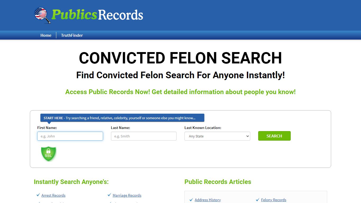 Find Convicted Felon Search For Anyone Instantly!